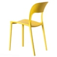 thumbnail image 4 of Modern Plastic Outdoor Dining Chair with Open Curved Back, 4 of 7