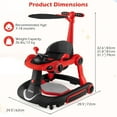 thumbnail image 6 of INFANS 6-in-1 Baby Walker, Converts Push Car to Bouncer, Rocker with Music, Lights, Adjustable Height & Speed, Activity Center, Canopy for 7-18 Months, 6 of 9
