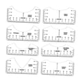 thumbnail image 4 of jifeng 8 Pieces T Shirt Ruler Guide Alignment Tool Making Tools Calibration Ruler Front White, 4 of 9
