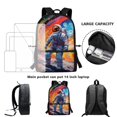 thumbnail image 6 of HUIACONG Colorful Astronaut School Backpack for Daily Student Use Lightweight Multi Compartment Large Capacity for Boys Girls Ages 6‑18 Back to School, 6 of 6