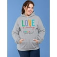 thumbnail image 2 of Love Is Loading Banner Hoodie Women -Image by Shutterstock, Female 5X-Large, 2 of 4