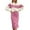 Pink, variant on Elegant Color Block Knit 2 Piece Set, Long Sleeve Crew Neck Sweater With Bodycon Midi Skirt, Chic Office Outfit, 2 Piece, S-XL