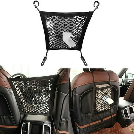 Car Trunk Storage Cargo Luggage Elastic Mesh Net Bag Back Seat Holder Pocket Storage Bag -Black