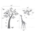 thumbnail image 2 of Tree Wall Decal with Monkeys Giraffe and Birds - Scheme C, 2 of 2