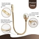 thumbnail image 5 of Abrazaderas de Cortina en Forma de U de Plástico Dorado con Perla y Tornillos, de Pared para Cortinas de Casa y Oficina., 5 of 5