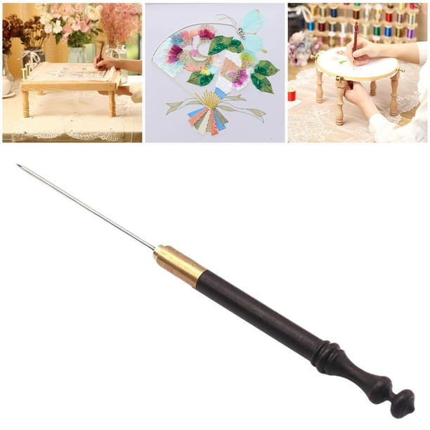 Wooden Hook with Embroidery Beading Tools, Sequin Beads Set, Crochet Tool ,  Multicolor, 0.6mm