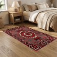 thumbnail image 2 of ODIKA 5'x7' Washable Area Rug Burst Men Radiating Lattice Border Webs Wevs Mens Graphic Web Playful Expressive for Dining Room, Under Table, Home Office, Non-Slip Chair-Friendly, 2 of 7