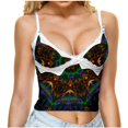 thumbnail image 1 of Blusa con escote en V y ombligo de encaje para mujer Fridja qr4891, 1 of 4