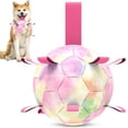 thumbnail image 1 of Pelota de fútbol QDAN Dog Toy con correas para perros pequeños de tira y afloja, 1 of 8
