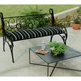 thumbnail image 3 of Jordan Manufacturing 48" x 18" Pursuit Shadow Black Stripe Rectangular Outdoor Settee Swing Bench Cushion with Ties, 3 of 13