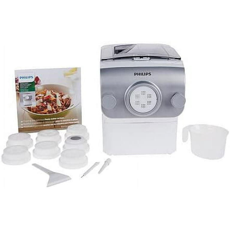 Philips Smart Pasta Maker Plus with Integrated Scale, HR2382/16, Black &  Avance Collection 4-in 1 Angel Hair, Pappardelle, Thick Spaghetti &  Tagliatelli, One Size, White (HR2404/05) : : Home