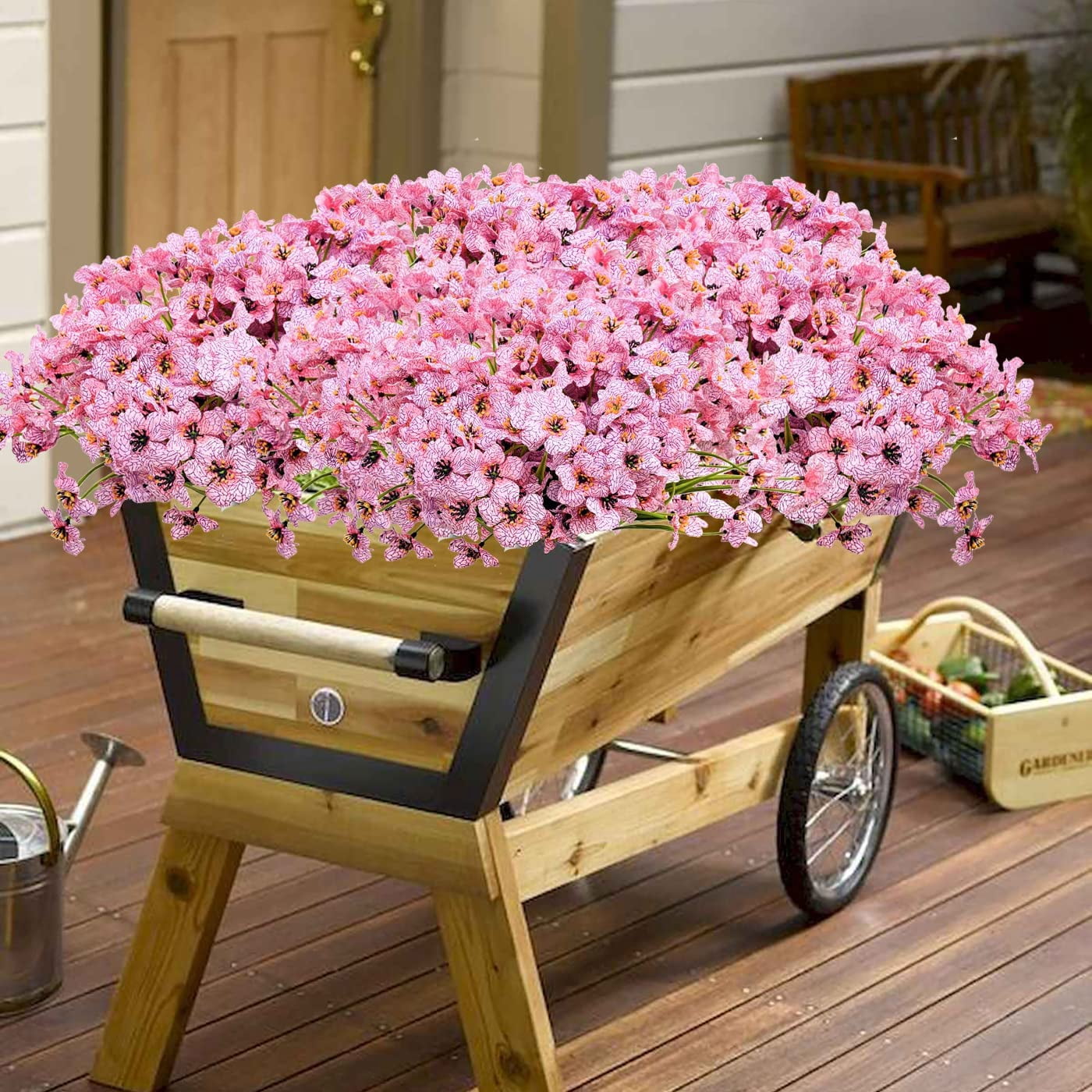 Artificial Flowers Outdoor, 20 Bundles Artificial Plants UV Resistant Fake Plants for Outdoors Outside Front Porch Window Box Hanging Planter Decoration