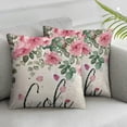 thumbnail image 3 of nygtbtfer Pink Throw Pillow Cover for Best Mum, Vases Flower Gift for Mum Decoration for Sofa Couch Set of 2 White, 3 of 7