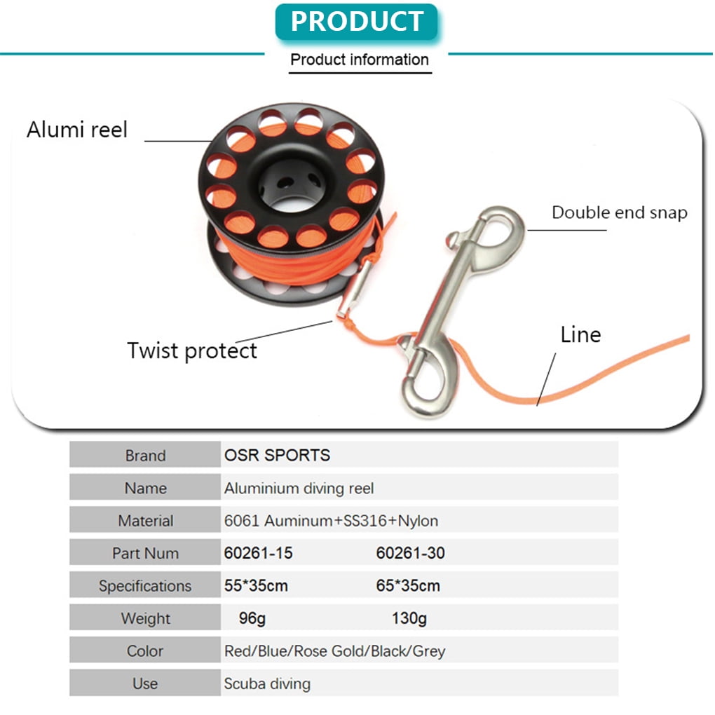 Spool Finger Reel Diving Reels Anchor Rope Winding Underwater SMB