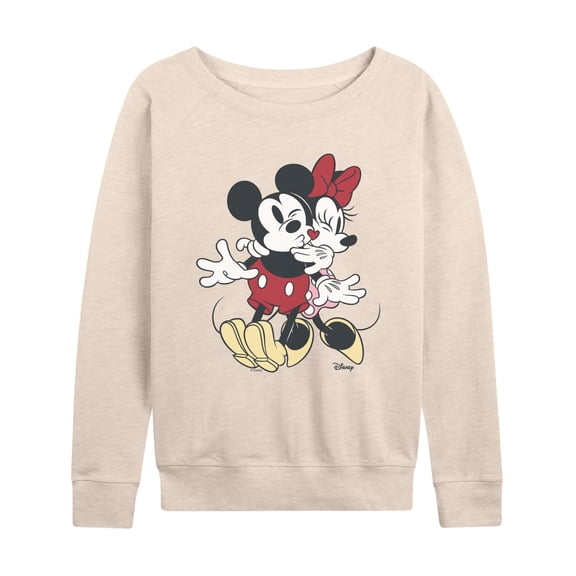 Disney - Mickey Minnie Kiss - Women's French Terry Long Sleeve Pullover