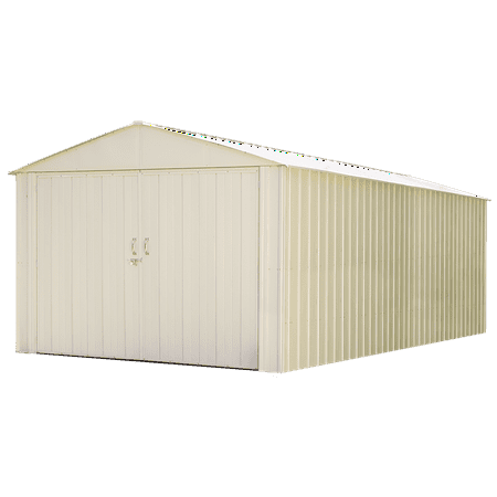 Commander, 10x25, Hot Dipped Galvanized Steel, Eggshell, High Gable, 71.3" Wall Height, Extra Wide Swing Doors