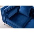 thumbnail image 4 of Legend Vansen Convertible Modern Velvet Sleeper Sectional Sofa in Purple, 4 of 6