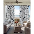 thumbnail image 4 of Blue Teal Spring Floral Blackout Curtains 90 Inches Long for Bedroom,Vintage Botanical Colorful Elegant Thermal Insulated Room Darkening Black Out Window Curtain Panels Grommet Drapes for Living Room, 4 of 8