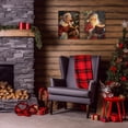 thumbnail image 5 of ZHONGYUTONG 2 Piece Christmas Canvas Wall Art Santa and Mrs Claus Pictures Santa Claus Couple Painting for Bathroom Decor Framed (11.00" x 14.00" x 2PCS), 5 of 5