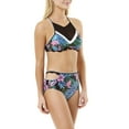 thumbnail image 2 of Time and Tru Women's elevated midnight bloom bikini top, 2 of 6