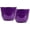 Dark Purple, variant on Garden Elements Indoor/Outdoor Glazed Brushed Happy Plastic Planter, Large, Dark Purple, 15" (Pack of 2)