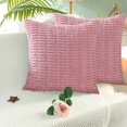thumbnail image 4 of 2 fundas de almohada decorativas para sofá cama, sala de estar, funda de cojín cuadrada, estilo bohemio, decoración del hogar, funda de almohada de pana a rayas, 4 of 5