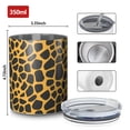thumbnail image 4 of Leopard 12oz Stainless Steel Coffee Mug – Double-Wall Insulated Cup with Spill-Resistant Lid, 360° Full-Print Design, Keeps Drinks Hot & Cold for Home, Office, Travel,Thanksgiving,Christmas, 4 of 5