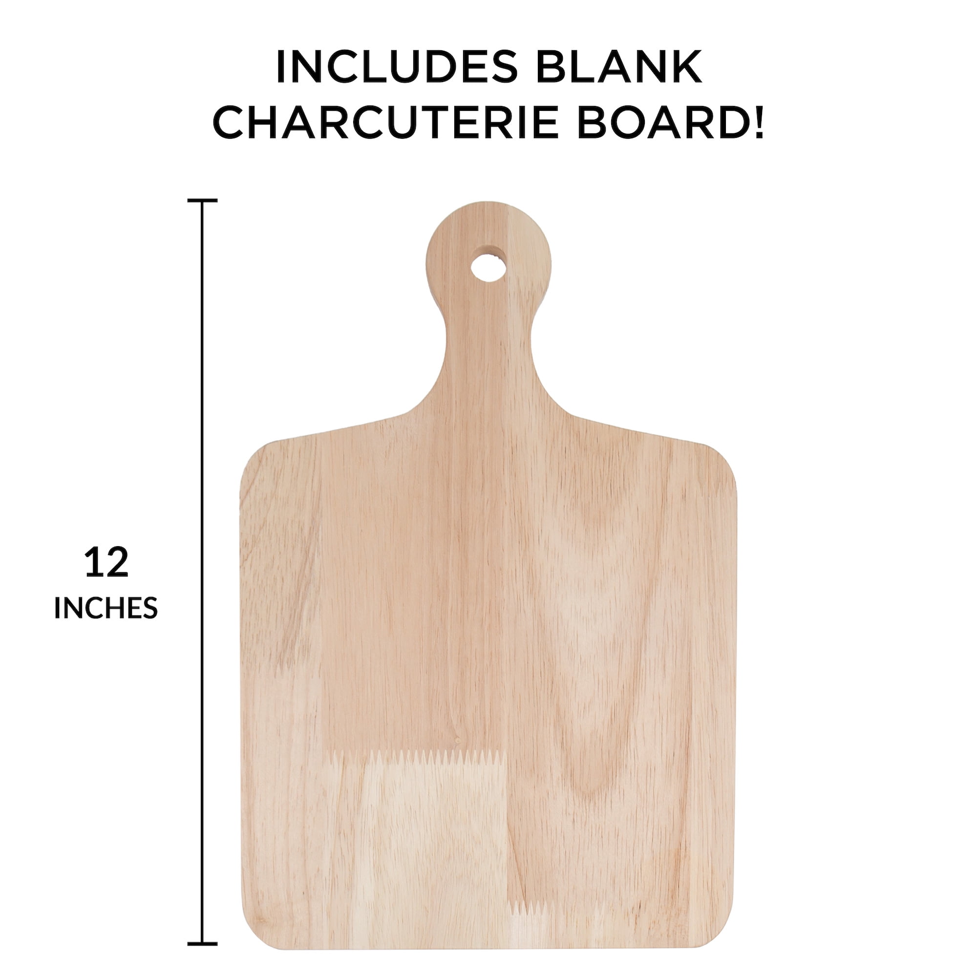 On the Surface Wood Decorative Square Tray, Customizable Serving Tray with Handle