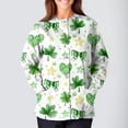 thumbnail image 3 of yuCgh Women's Long Sleeve Nursing Jacket with Stand Collar, Single Breasted St. Patrick's Day Print, Casual Work Uniform Top,Light Green S, 3 of 5