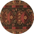 thumbnail image 1 of Ahgly Company Indoor Round Persian Brown Traditional Area Rugs, 4' Round, 1 of 4