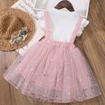 thumbnail image 5 of Mercatoo Baby Girl Summer Clothes Baby Girl Clothes Outfits Cotton Solid Color Tops Casual 2PC Set, 5 of 9