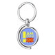 thumbnail image 1 of Soy de Macedonia Rotating keychain Metal Keyring Holder, 1 of 2