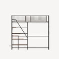 thumbnail image 6 of Twin Sized Loft Metal Bed With Black For Bedroom And Dormitory, With Built-In Charging Station And Led Lighting, 6 of 9