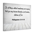 thumbnail image 6 of Scripture Walls  Children of God Philippians 2:14-16 Scripture Bible Verse Canvas Christian Wall Art Ready to Hang Unframed, 6 of 7
