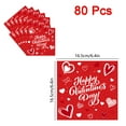 thumbnail image 2 of KOYPTL 80 Pcs Valentines's Day Paper Napkins Red Heart Disposable Napkins Valentines Day Tissues Tableware Decorations for Romantic Dinners Receptions Engagement Wedding Party Supplies Home Decor, 2 of 2