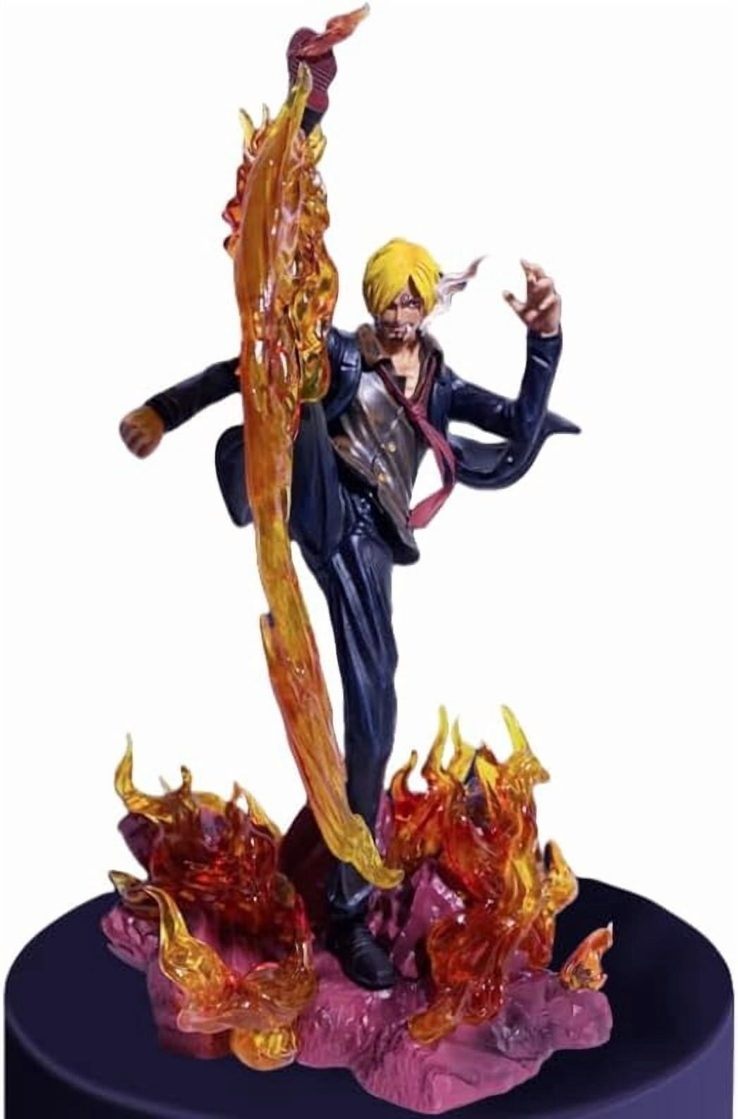 Sanji Figure Kicking Fighting Sanji Anime Figures 35cm/13.8inch PVC Character Figurine Cosplay Model Collectible for Anime Fans Gift