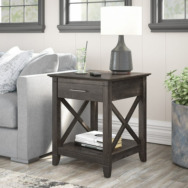 Dark gray shop end tables