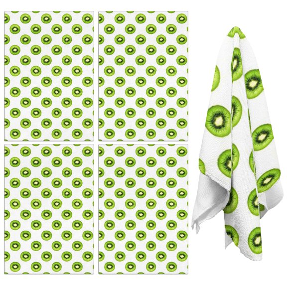 Kiwi Kitchen Towels Set of 2,Ultra Absorbent & Fast Drying Farmhouse Dish Towels 18x26 Inch,Decorative Hand Towels for Kitchen,Bathroom,Cooking,Baking,Housewarming Gift.