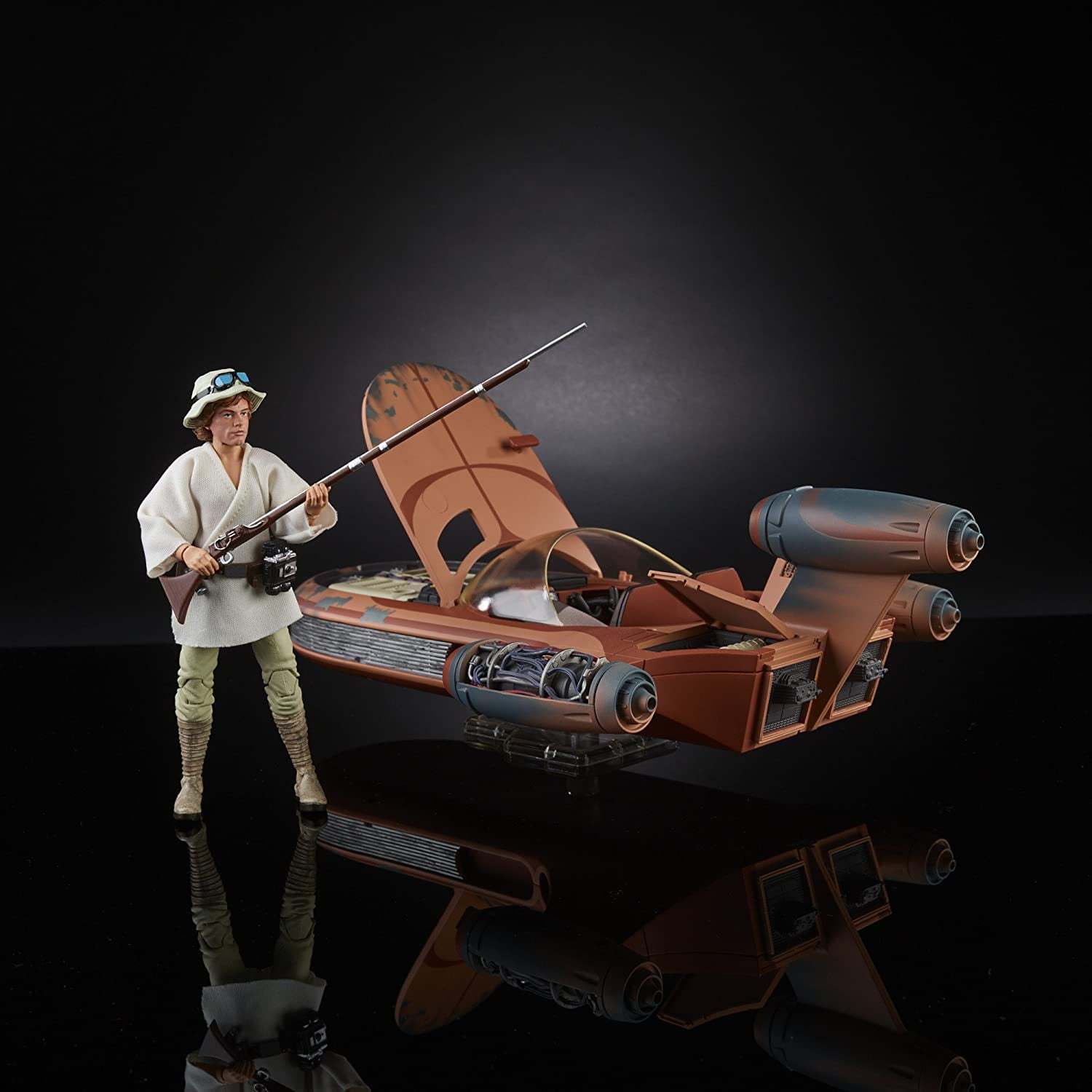 Star Wars The Black Series Luke Skywalker Landspeeder Figure Walmart