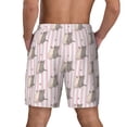 thumbnail image 4 of Uemuo Heart Cat Pattern Mens Swim Trunks Quick Dry Board Shorts with Mesh Lining, Stretch Beach Shorts Quick Dry No-Chafing Board Shorts-3X-Large, 4 of 9