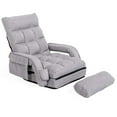 thumbnail image 2 of Prime Garden Floor Chair 6-Position Folding Gaming Chair for Meditation Indoor, Light Gray, 2 of 7