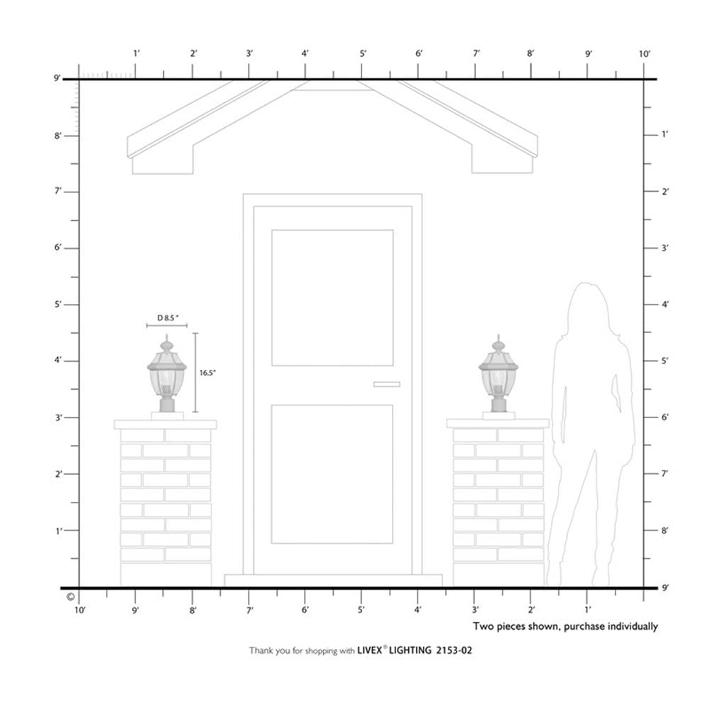 Bowery Hill 1-Light Brass Outdoor Post Top Lantern in Polished Brass