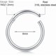 thumbnail image 2 of 2pcs Surgical Steel Nose Ring Hoop 16g 8mm Lip Earring Cartilage Piercing, 2 of 5