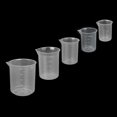 thumbnail image 1 of Vasos de Laboratorio de Plástico de Varios Tamaños, 5 Uds., Taza Graduada de Medición de Prueba, 1 of 9