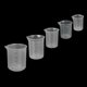 thumbnail image 1 of Vasos de Laboratorio de Plástico de Varios Tamaños, 5 Uds., Taza Graduada de Medición de Prueba, 1 of 9