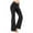 Black, variant on Women's Cross High-Waist Yoga Leggings | Flared Athletic Pants with Pockets | High Comfort Workout to Lounge Wear S-2XL​