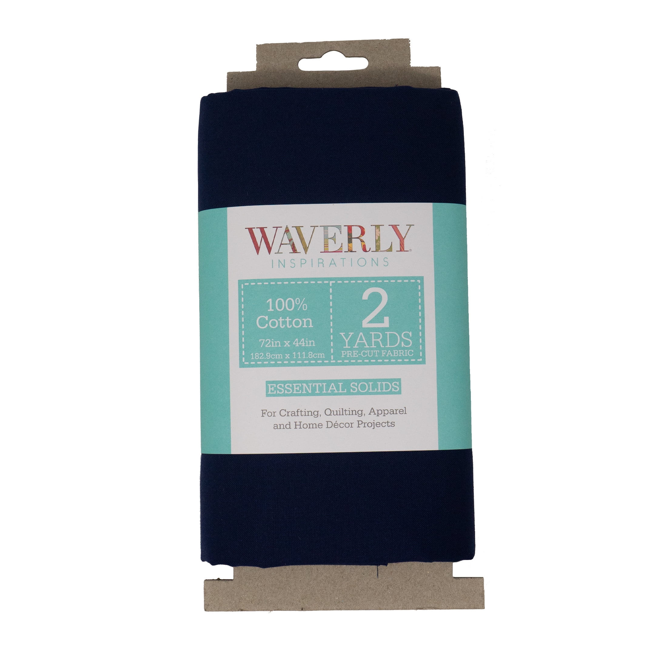(2 pack) Waverly Inspirations 2 Yard Cut 100% Cotton Solids Fabric, Ink, 44" Wide for Quilting & Sewing