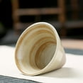 thumbnail image 3 of Langgg Pottery Tea Cup Hand Crafted Kung Fu Tea 100ml for Tea Lover Indoor Outdoor Light Yellow, 3 of 9