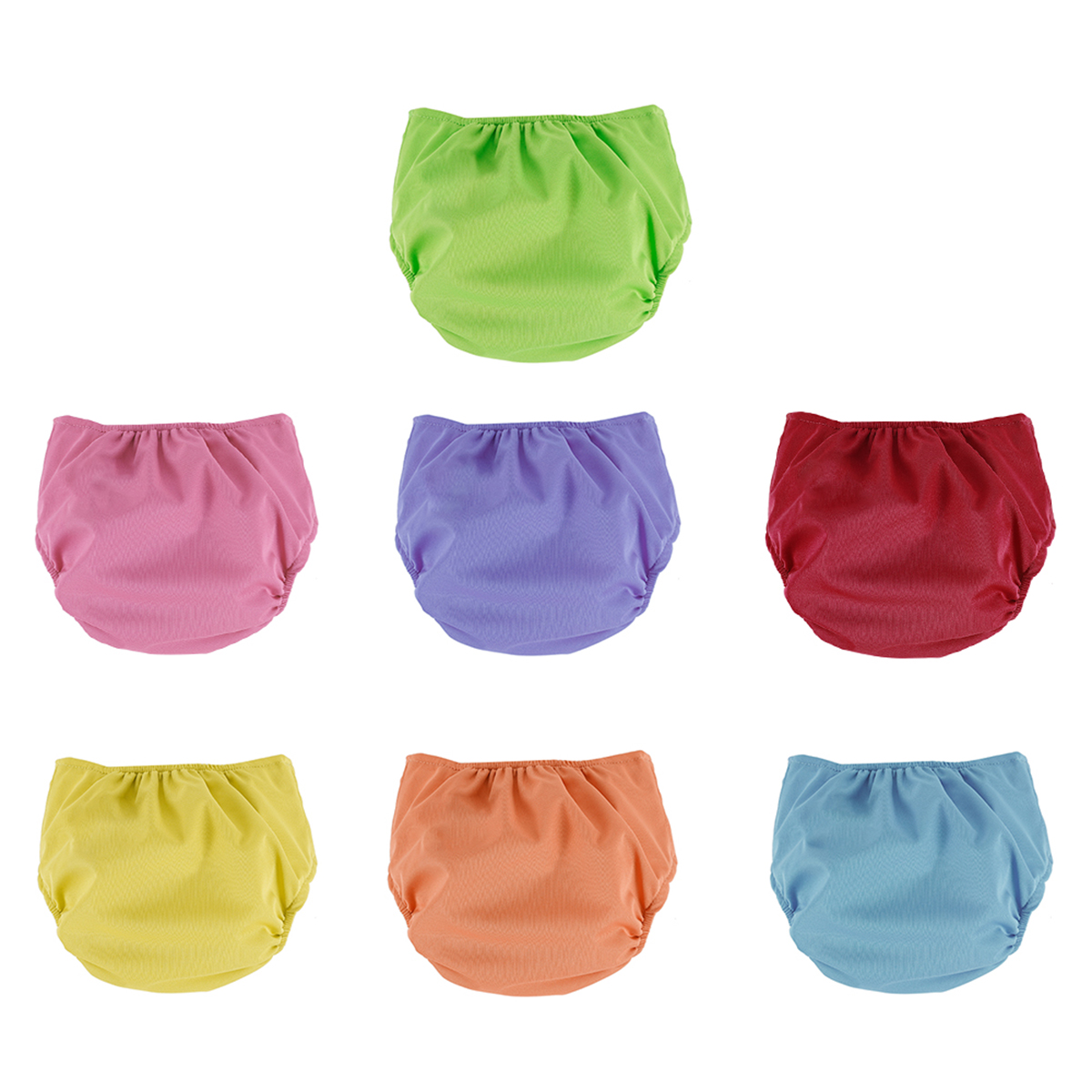 14pcs Reusable baby diapers soft and hygienic comfort cover washable size adjustable, All-in-One, Multicolour