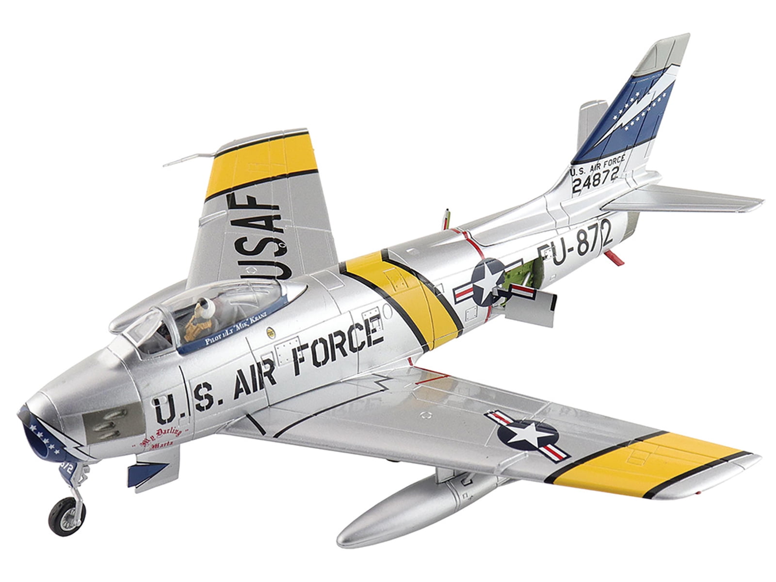 Hobby Master | 1:72 Scale Diecast Military Aircraft Replica | F-86F Gene Kranz 24872, USAF, EAA Aviation Museum | Model HA4327